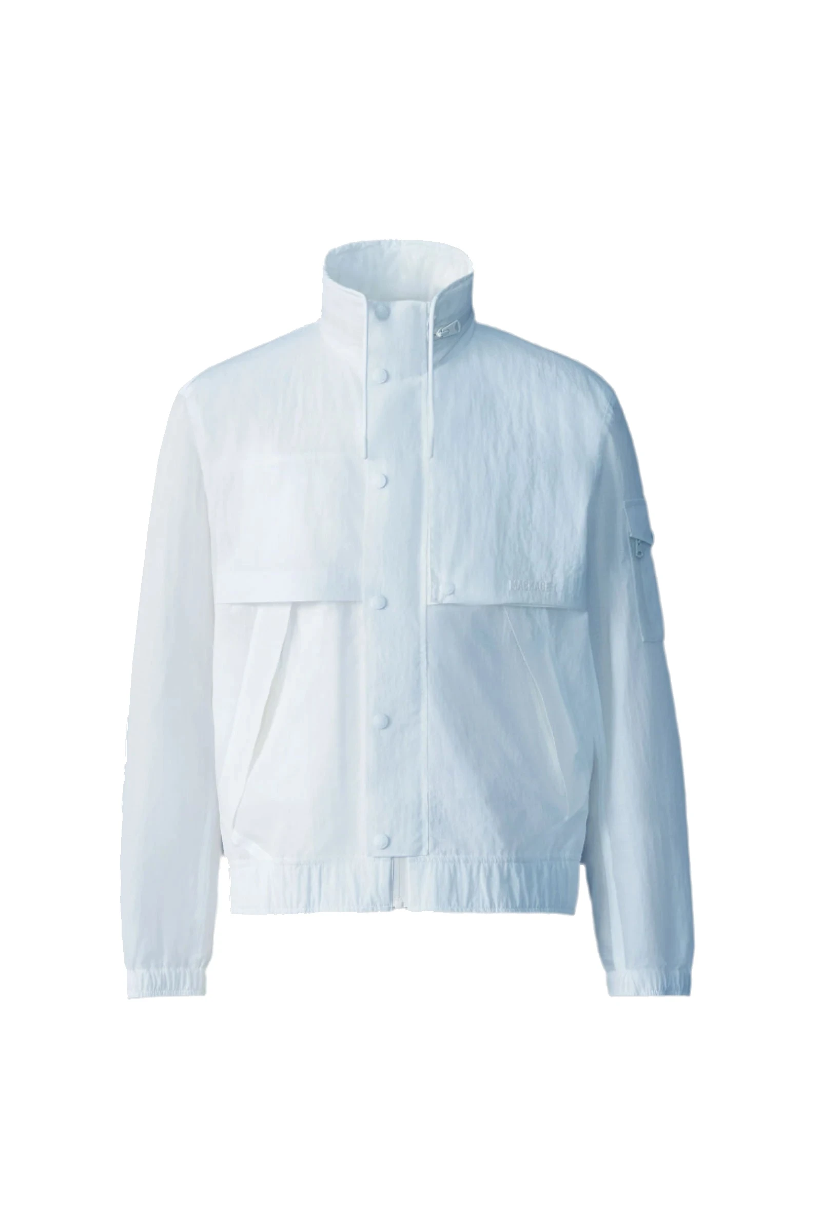 Mackage Garrett Seam-Sealed Ristop Rain Jacket in White Mackage Garrett Seam-Sealed Ristop Rain Jacket in White