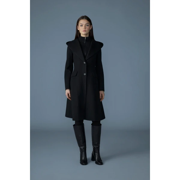 Mackage Gloria Handmade Wool Blend Coat in Black