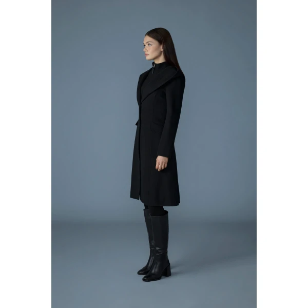 Mackage Gloria Handmade Wool Blend Coat in Black