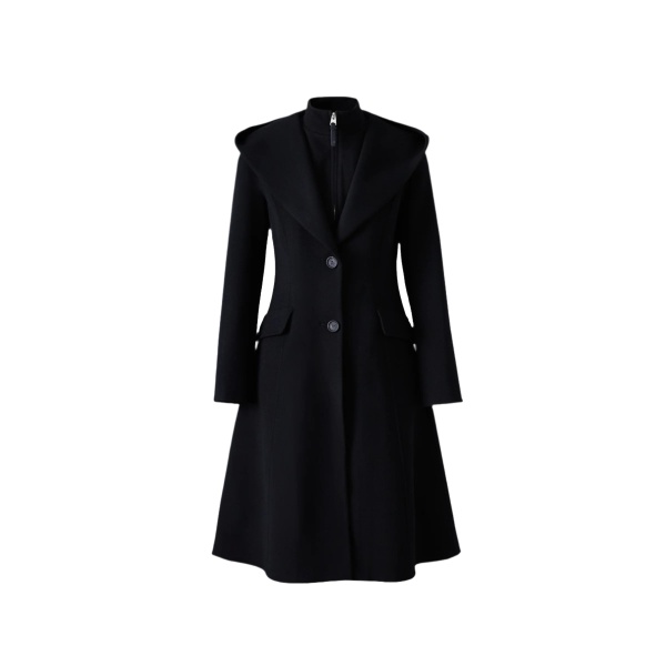 Mackage Gloria Handmade Wool Blend Coat in Black