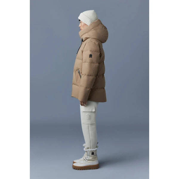 Mackage Graydon 2-In-1 Nordic Tech Heavy Down Jacket in Light Camel