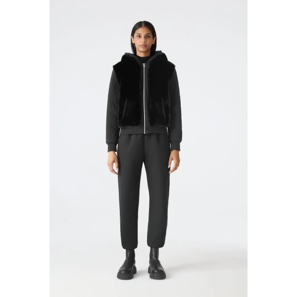 Mackage Gwendal Reversible Faux Fur Hoodie in Black