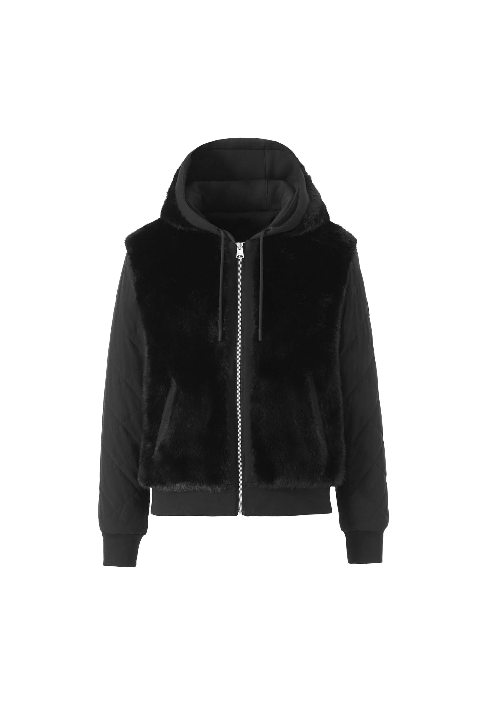 Mackage Gwendal Reversible Faux Fur Hoodie in Black Mackage Gwendal Reversible Faux Fur Hoodie in Black