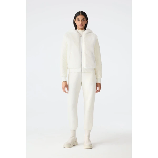 Mackage Gwendal Reversible Faux Fur Hoodie in Cream