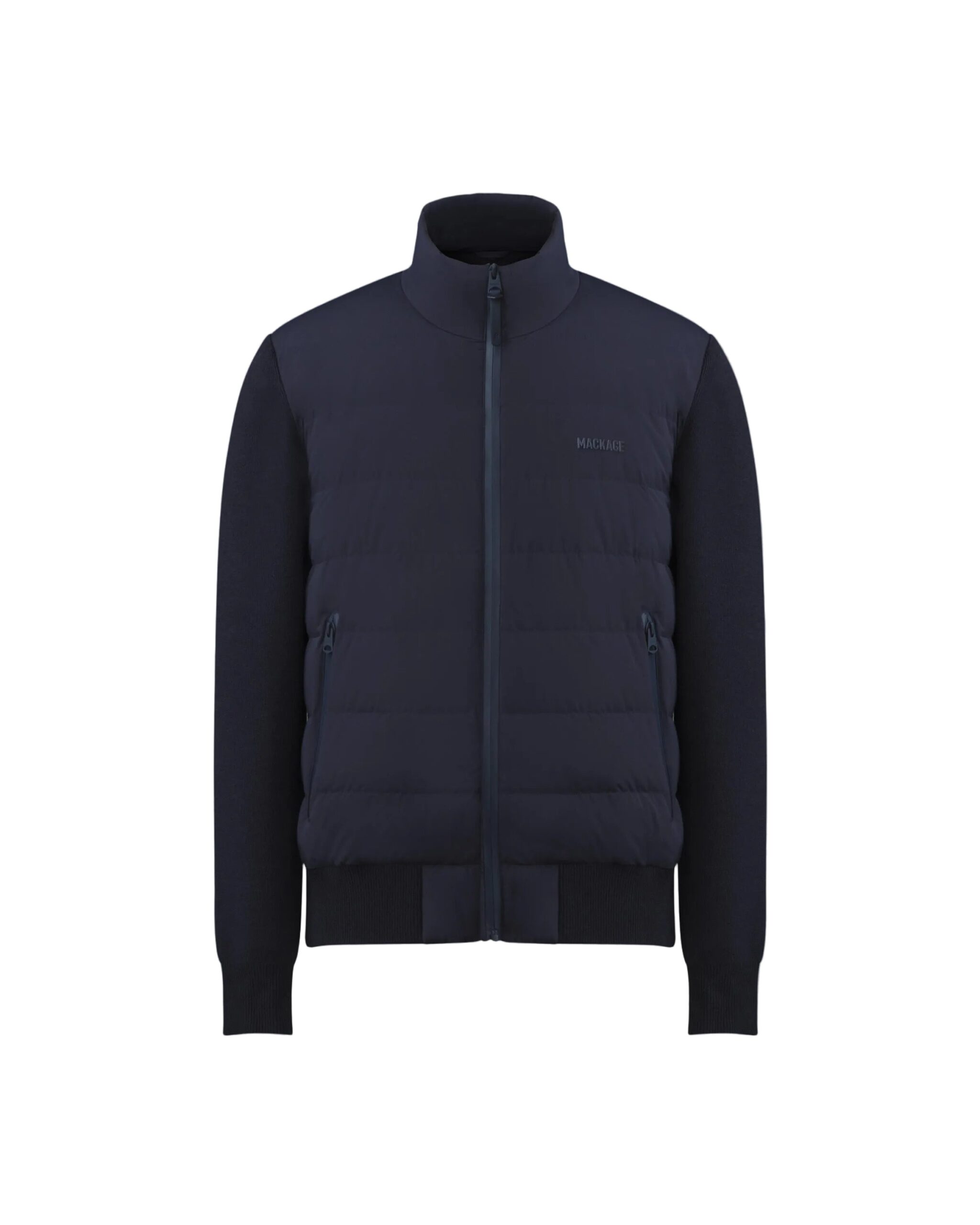 Mackage Haney-CITY Hybrid Light Down Jacket in Navy Mackage Haney-CITY Hybrid Light Down Jacket in Navy