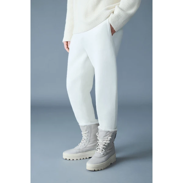 Mackage Harrison-Z Cashmere-Blend Sweatpants in Cream