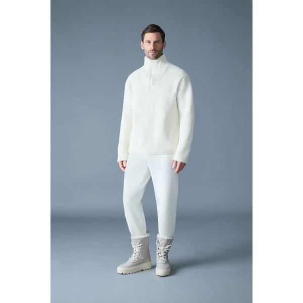 Mackage Harrison-Z Cashmere-Blend Sweatpants in Cream