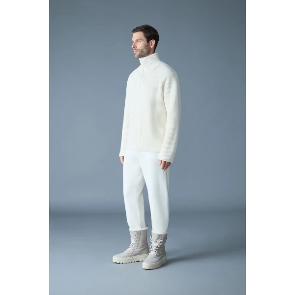 Mackage Harrison-Z Cashmere-Blend Sweatpants in Cream