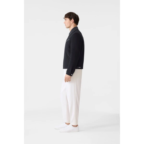 Mackage Hayes Double-Face Wool Workwear Jacket in Navy