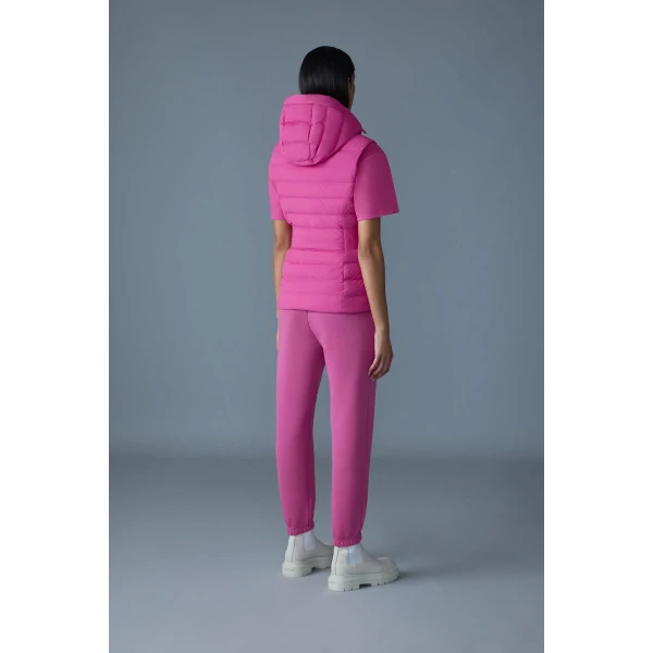 Mackage Hoshi Light Down Hooded Vest in Azalea