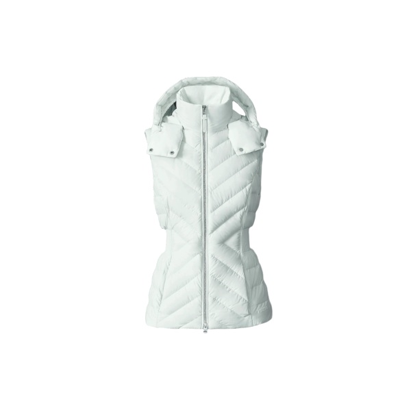 Mackage Hoshi Light Down Hooded Vest in Cream