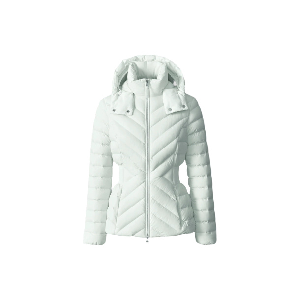 Mackage Idalee Light Down Hooded Jacket in Cream