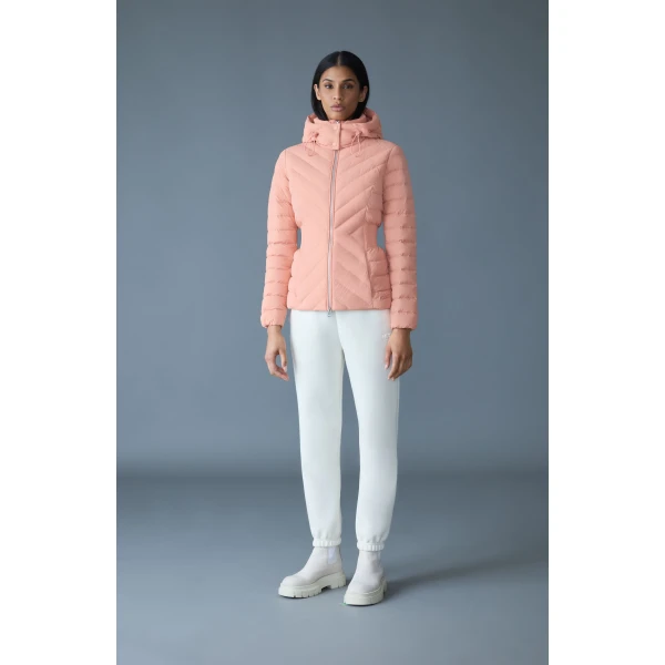 Mackage Idalee Light Down Hooded Jacket in Muted Clay