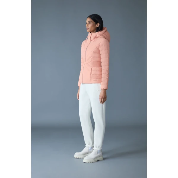 Mackage Idalee Light Down Hooded Jacket in Muted Clay