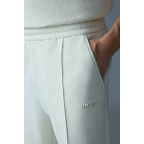 Mackage Jamil-R Double-Face Jersey Sweatpants in Cream