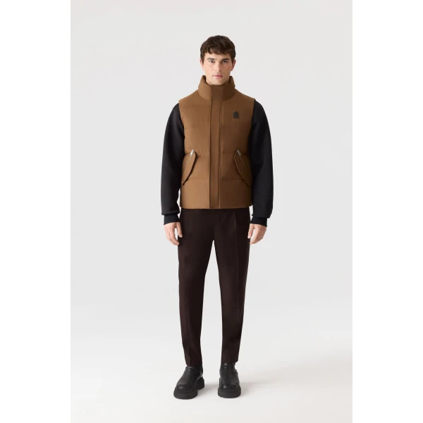 Mackage Joseph Nordic Tech Down Vest in Earth Brown