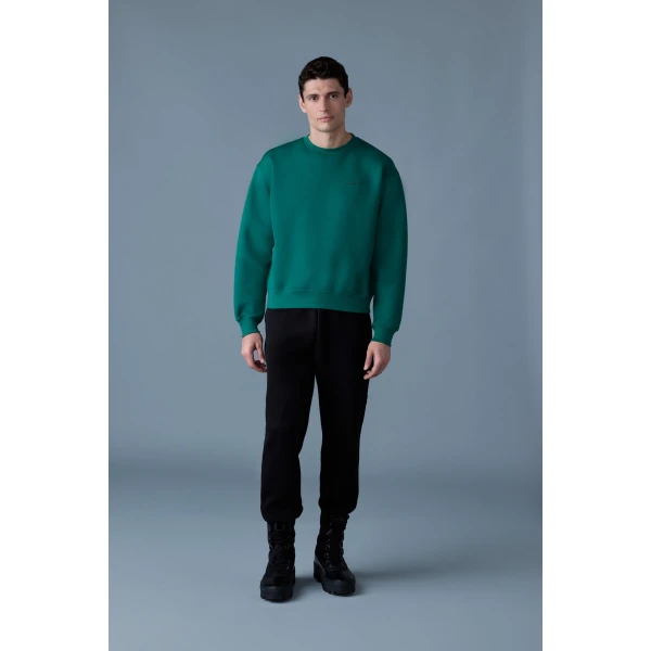 Mackage Julian Double-Face Jersey Sweatshirt in Emerald