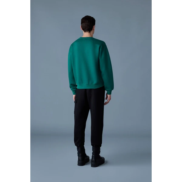 Mackage Julian Double-Face Jersey Sweatshirt in Emerald
