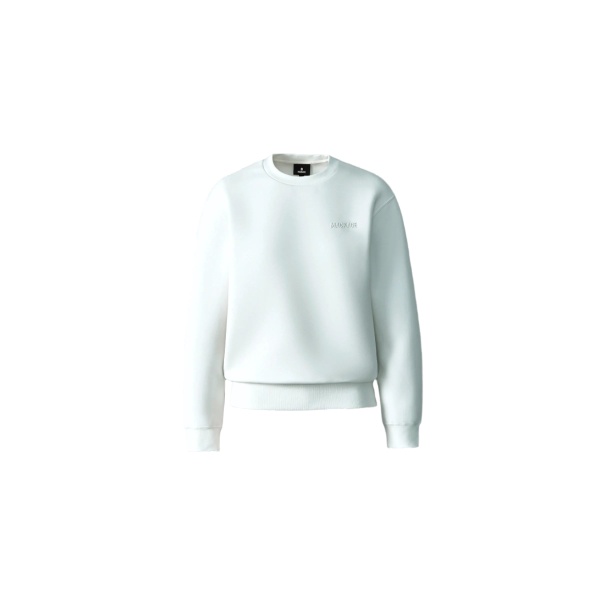 Mackage Julianna Double-Face Jersey Sweatshirt in Cream
