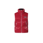 Mackage Kane-GLO High-Gloss Down Vest in Dark Red
