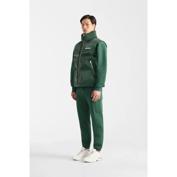 Mackage Kane-GLO High-Gloss Down Vest in Evergreen