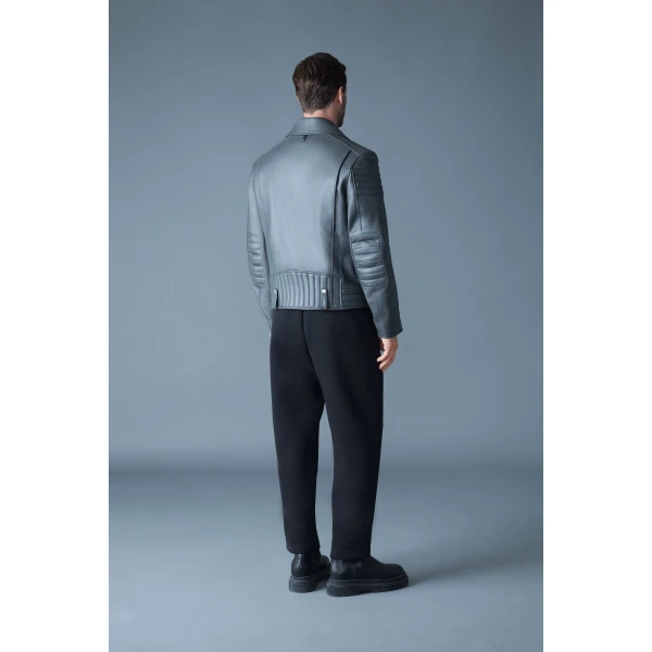 Mackage Kenneth Leather Biker Jacket in Carbon