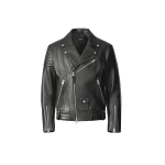 Mackage Kenneth Leather Biker Jacket in Carbon