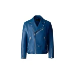 Mackage Kenneth Leather Biker Jacket in Tide