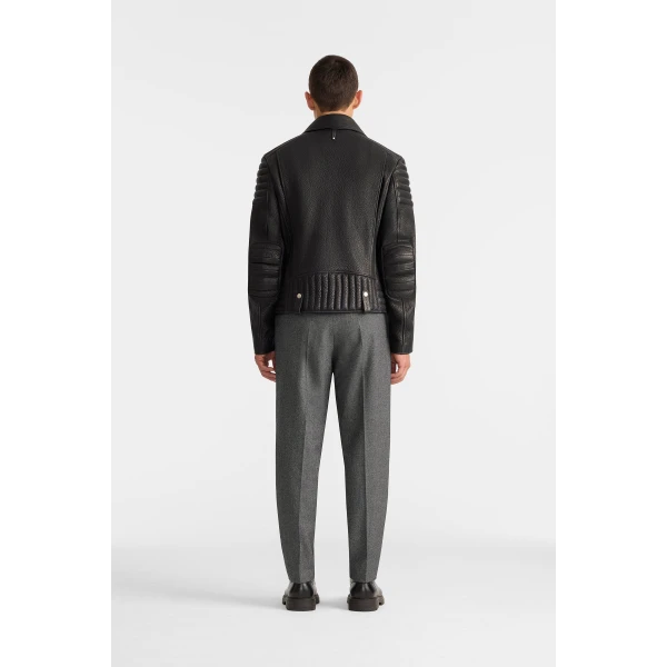 Mackage Kenneth-PB Leather Moto Jacket in Black