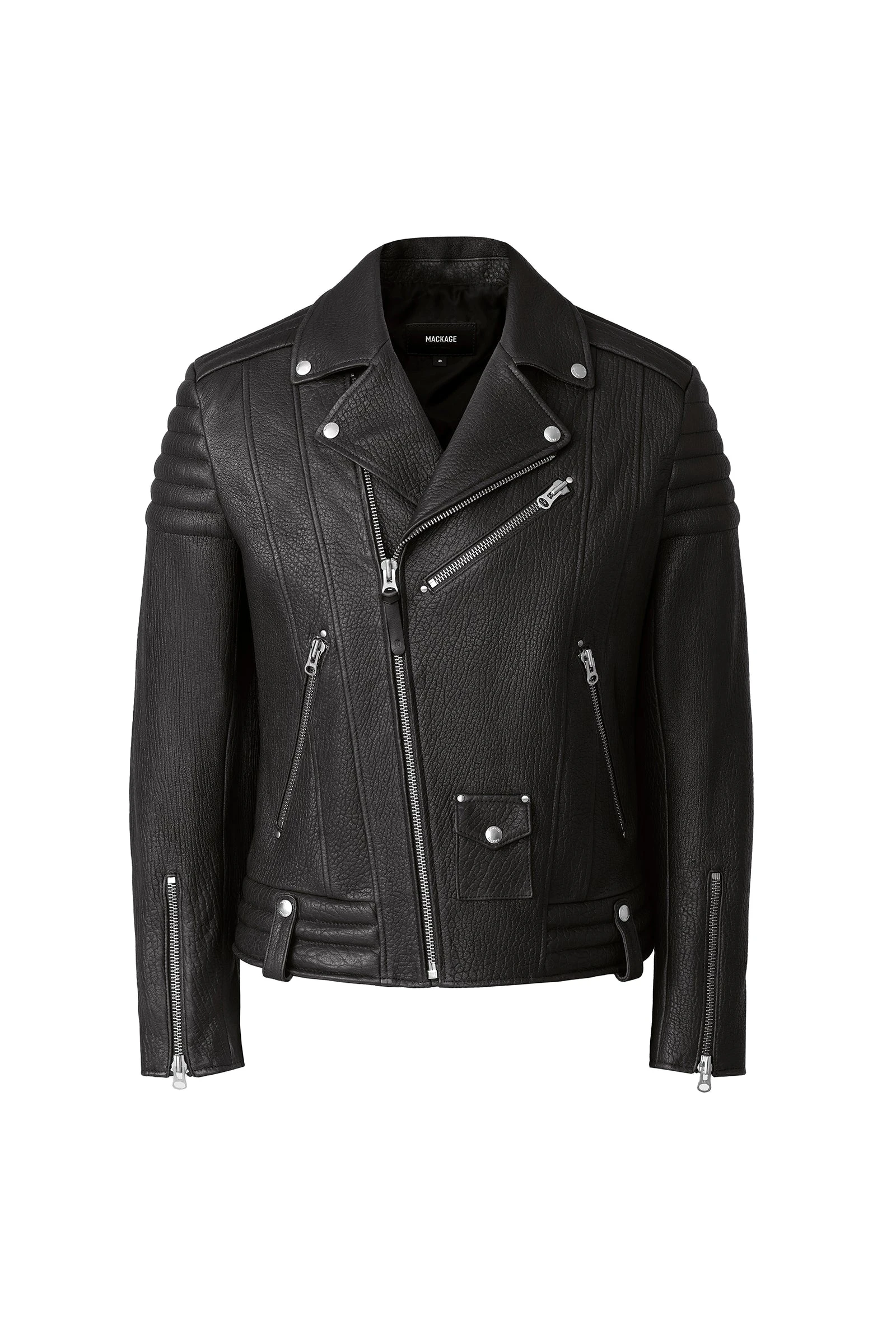 Mackage Kenneth-PB Leather Moto Jacket in Black Mackage Kenneth-PB Leather Moto Jacket in Black