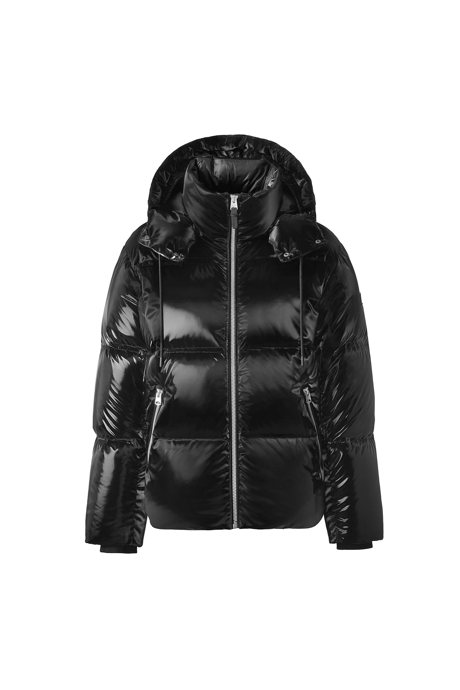 Mackage Kent-GLO High-Gloss Removable Hooded Down Jacket in Black Mackage Kent-GLO High-Gloss Removable Hooded Down Jacket in Black