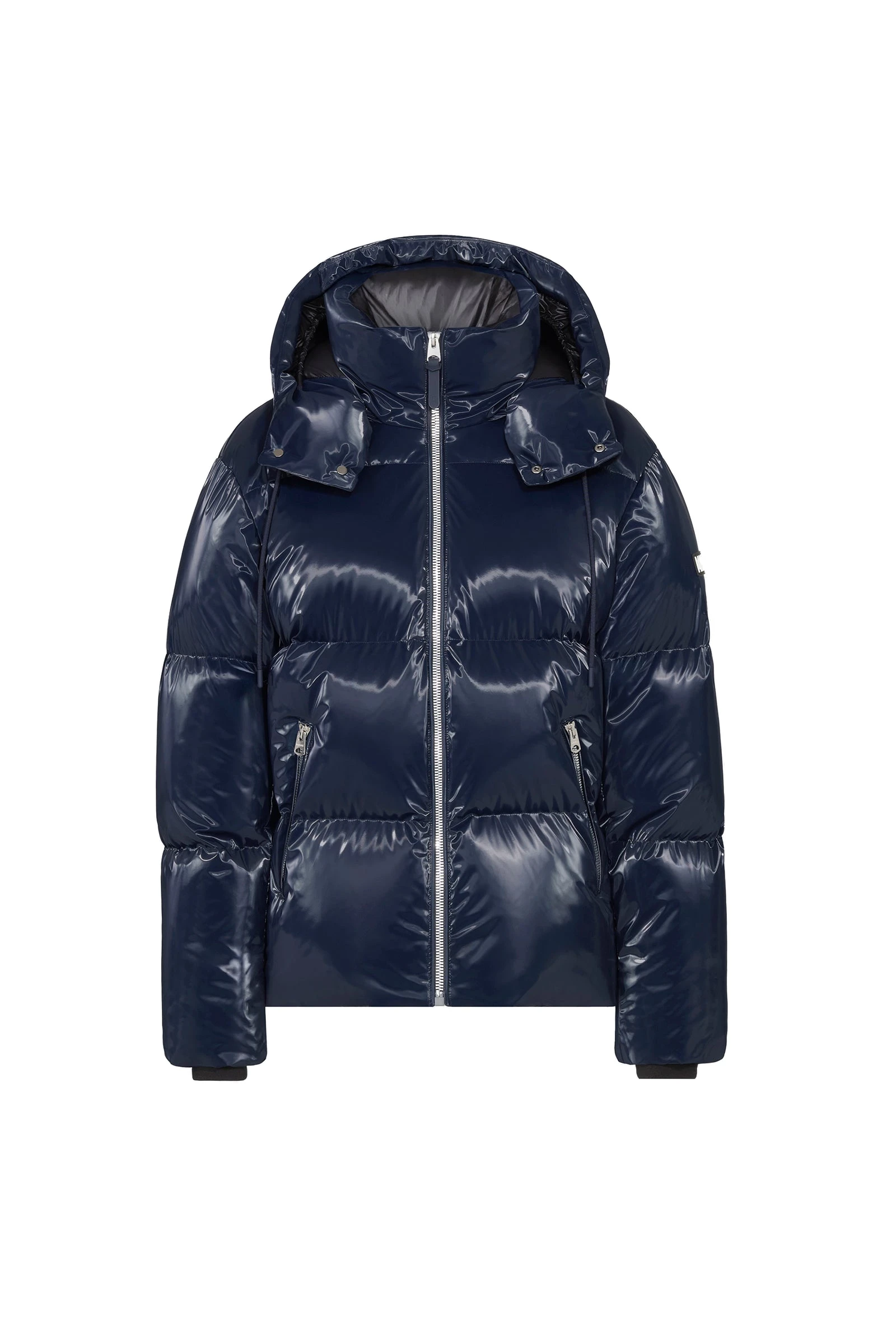 Mackage Kent-GLO High-Gloss Removable Hooded Down Jacket in Marine Blue Mackage Kent-GLO High-Gloss Removable Hooded Down Jacket in Marine Blue