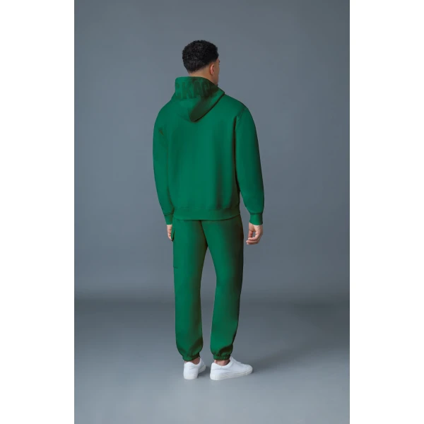 Mackage Kolton Double-Face Jersey Logo Hoodie in Leaf Green