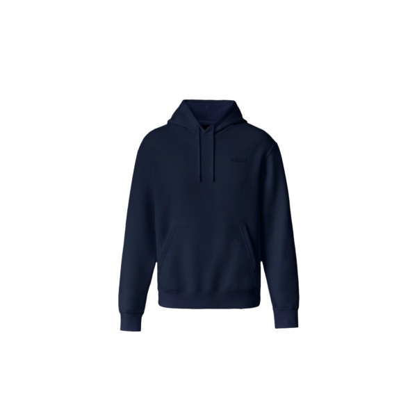 Mackage Kolton Double-Face Jersey Logo Hoodie in Navy