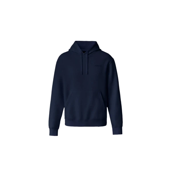 Mackage Kolton Double-Face Jersey Logo Hoodie in Navy