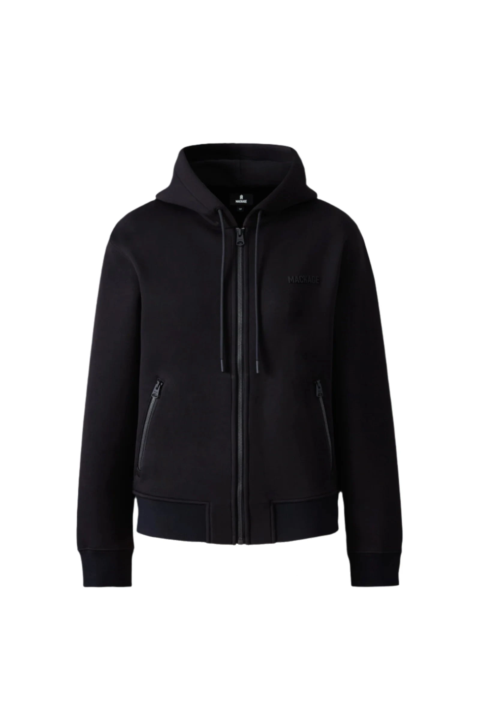 Mackage Kryssa Double-Face Zip-Up Hoodie in Black Mackage Kryssa Double-Face Zip-Up Hoodie in Black