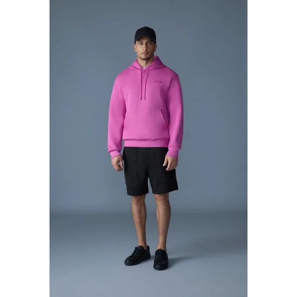 Mackage Krystian Double-Face Jersey Hoodie in Azalea
