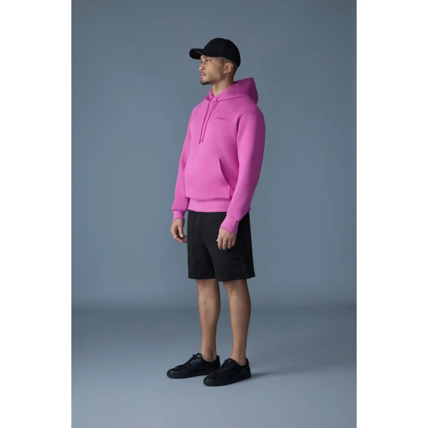 Mackage Krystian Double-Face Jersey Hoodie in Azalea