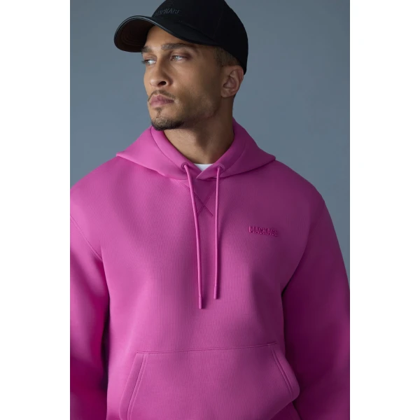 Mackage Krystian Double-Face Jersey Hoodie in Azalea
