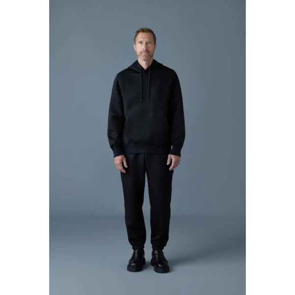 Mackage Krystian Double-Face Jersey Hoodie in Black