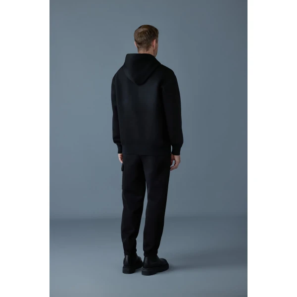 Mackage Krystian Double-Face Jersey Hoodie in Black