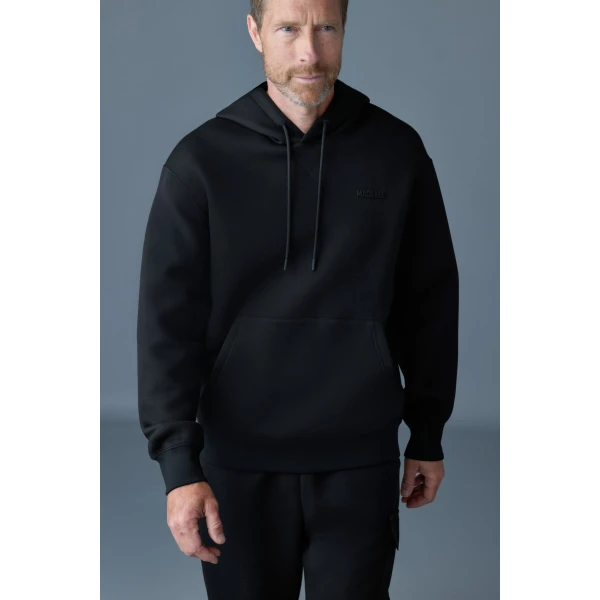 Mackage Krystian Double-Face Jersey Hoodie in Black