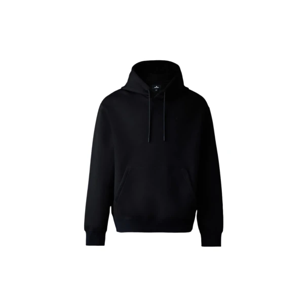 Mackage Krystian Double-Face Jersey Hoodie in Black