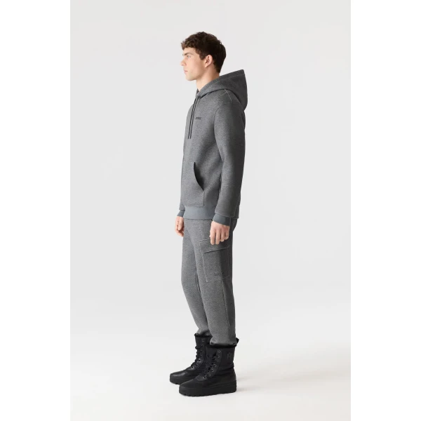 Mackage Krystian Double-Face Jersey Hoodie in Carbon Mix