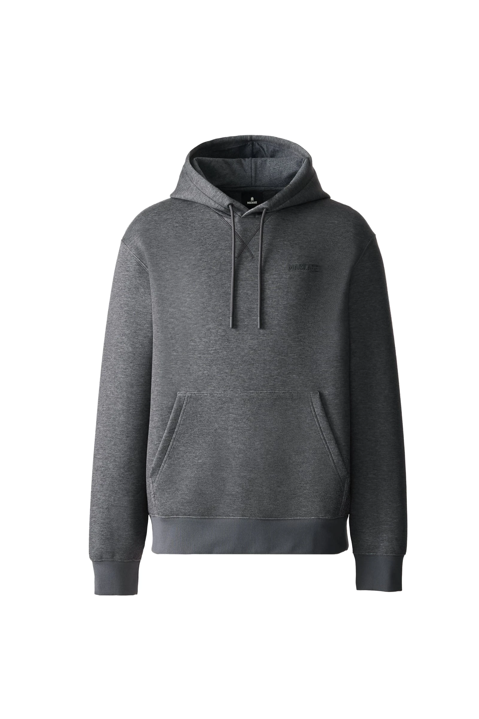 Mackage Krystian Double-Face Jersey Hoodie in Carbon Mix Mackage Krystian Double-Face Jersey Hoodie in Carbon Mix