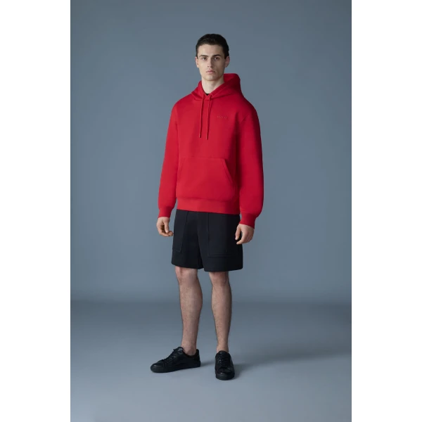 Mackage Krystian Double-Face Jersey Hoodie in Lava