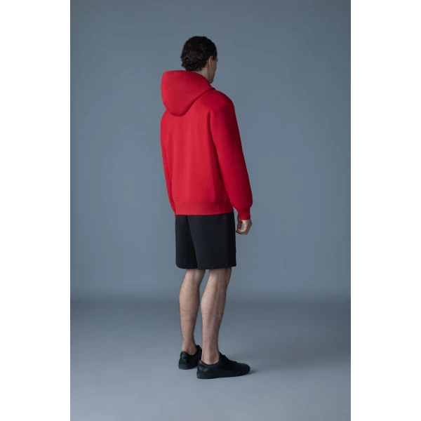 Mackage Krystian Double-Face Jersey Hoodie in Lava