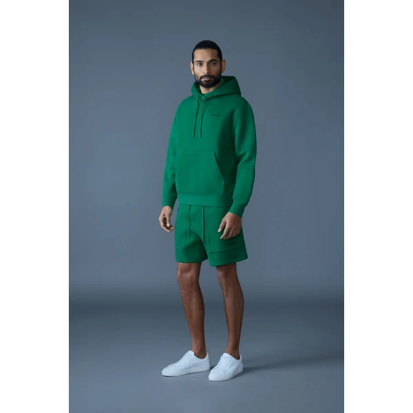 Mackage Krystian Double-Face Jersey Hoodie in Leaf Green