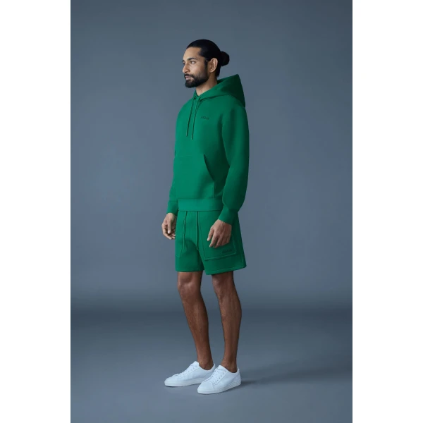 Mackage Krystian Double-Face Jersey Hoodie in Leaf Green