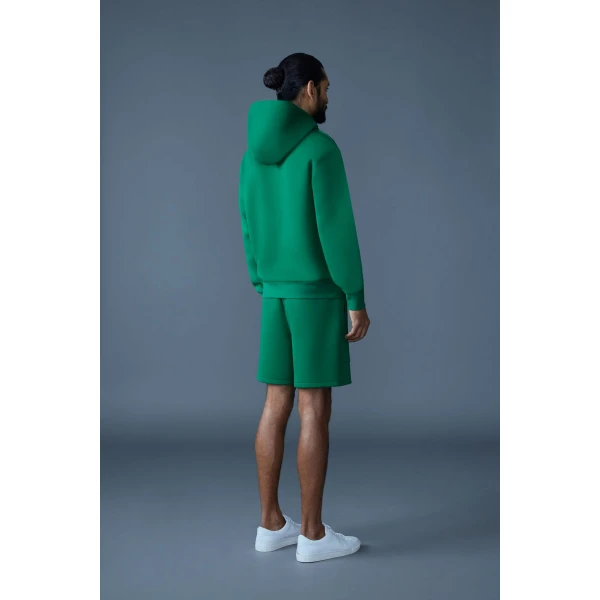 Mackage Krystian Double-Face Jersey Hoodie in Leaf Green